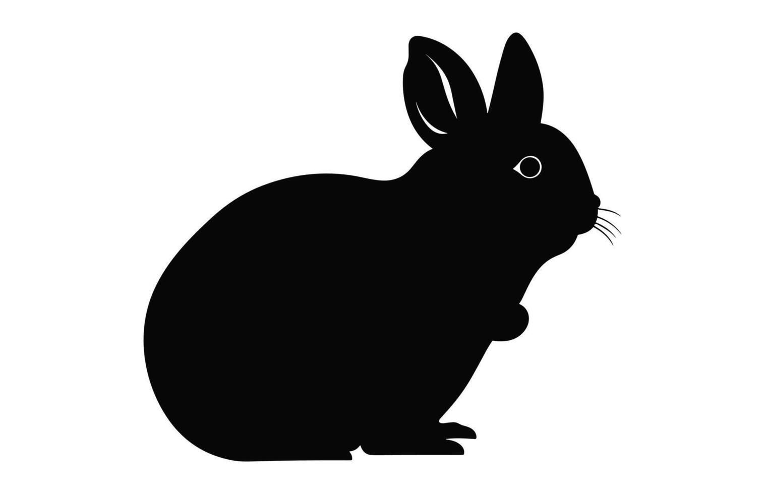 chinchilla djur- silhuett vektor isolerat på en vit bakgrund, hamster svart ClipArt