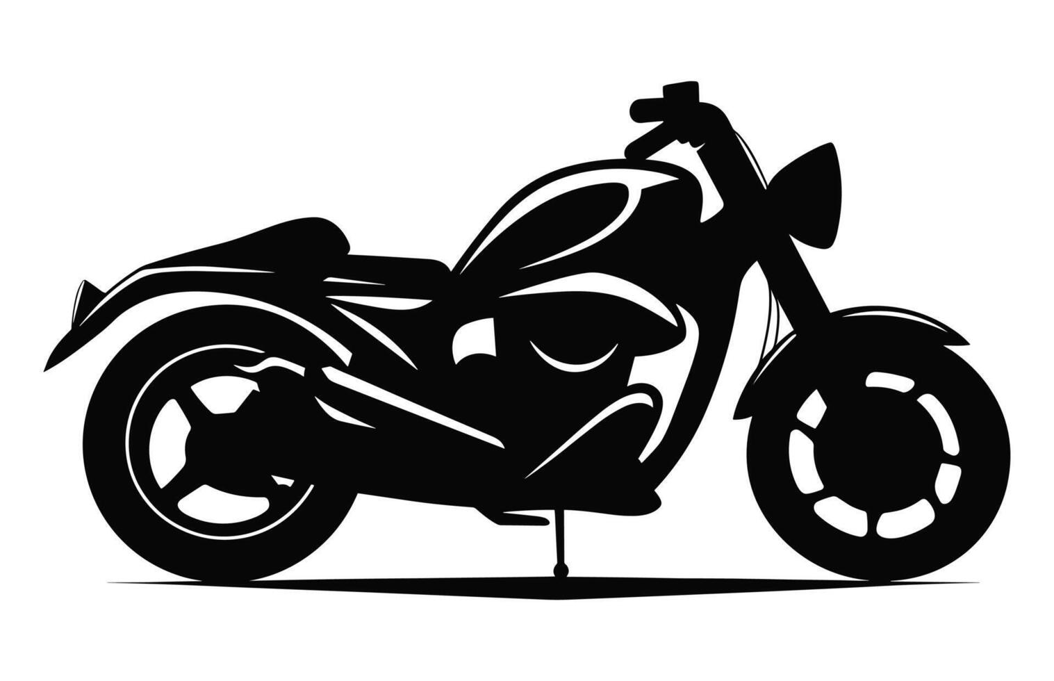 Motorrad Silhouette Vektor schwarz und Weiß isoliert auf ein Weiß Hintergrund, Motorrad Silhouette Clip Art