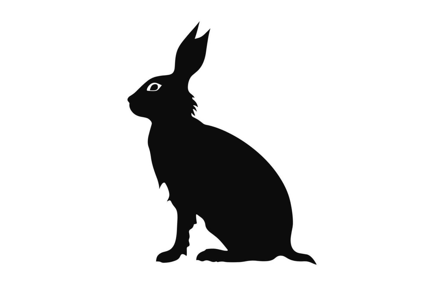 Hase Silhouette Vektor isoliert auf ein Weiß Hintergrund