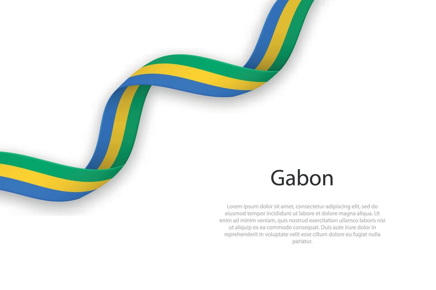 winken Band mit Flagge von gabon vektor