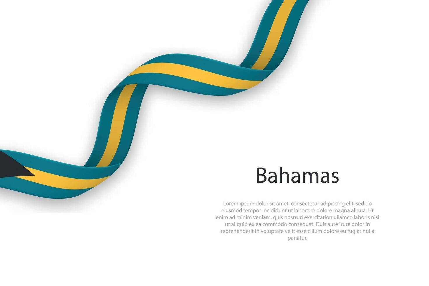 winken Band mit Flagge von Bahamas vektor