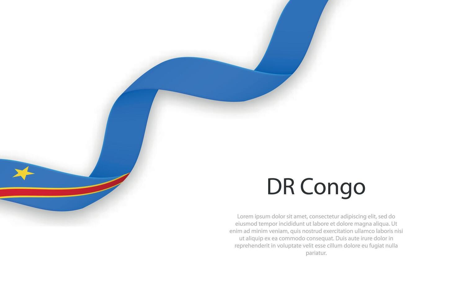 winken Band mit Flagge von DR Kongo vektor