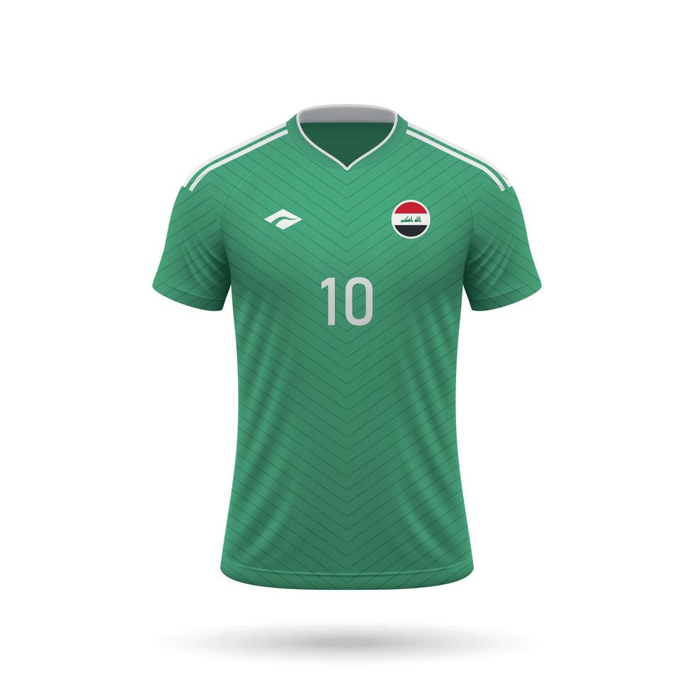 3d realistisch Fußball Jersey Irak National Mannschaft 2024 vektor