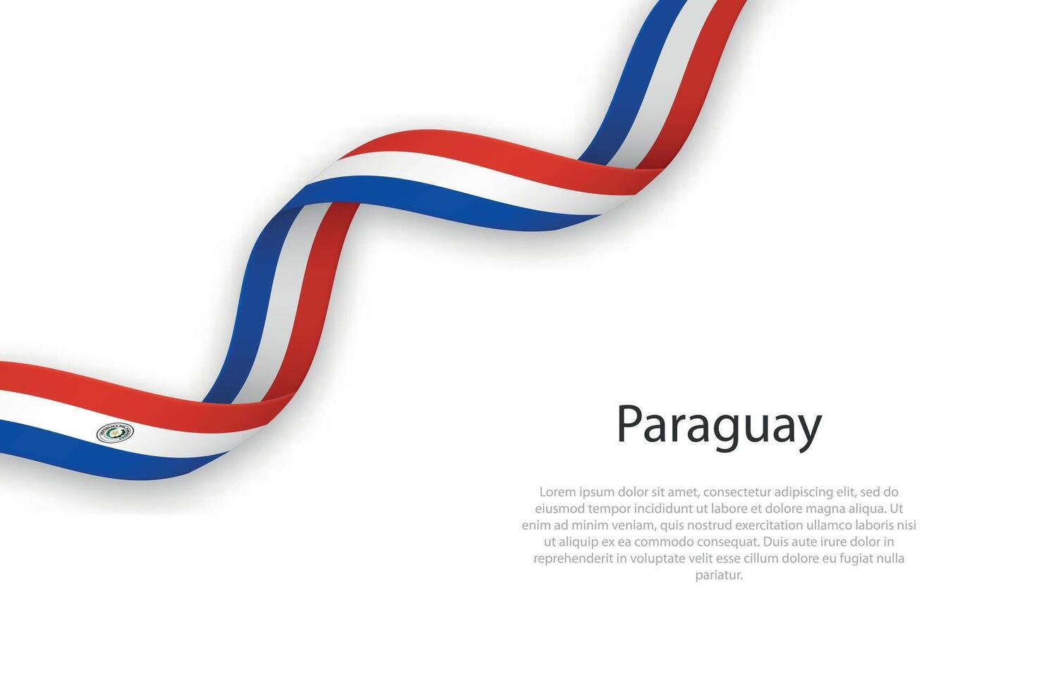 winken Band mit Flagge von Paraguay vektor