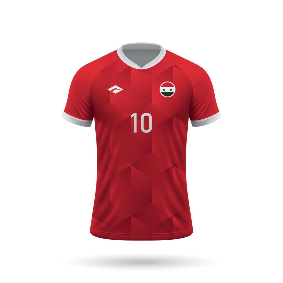 3d realistisk fotboll jersey syrien nationell team vektor