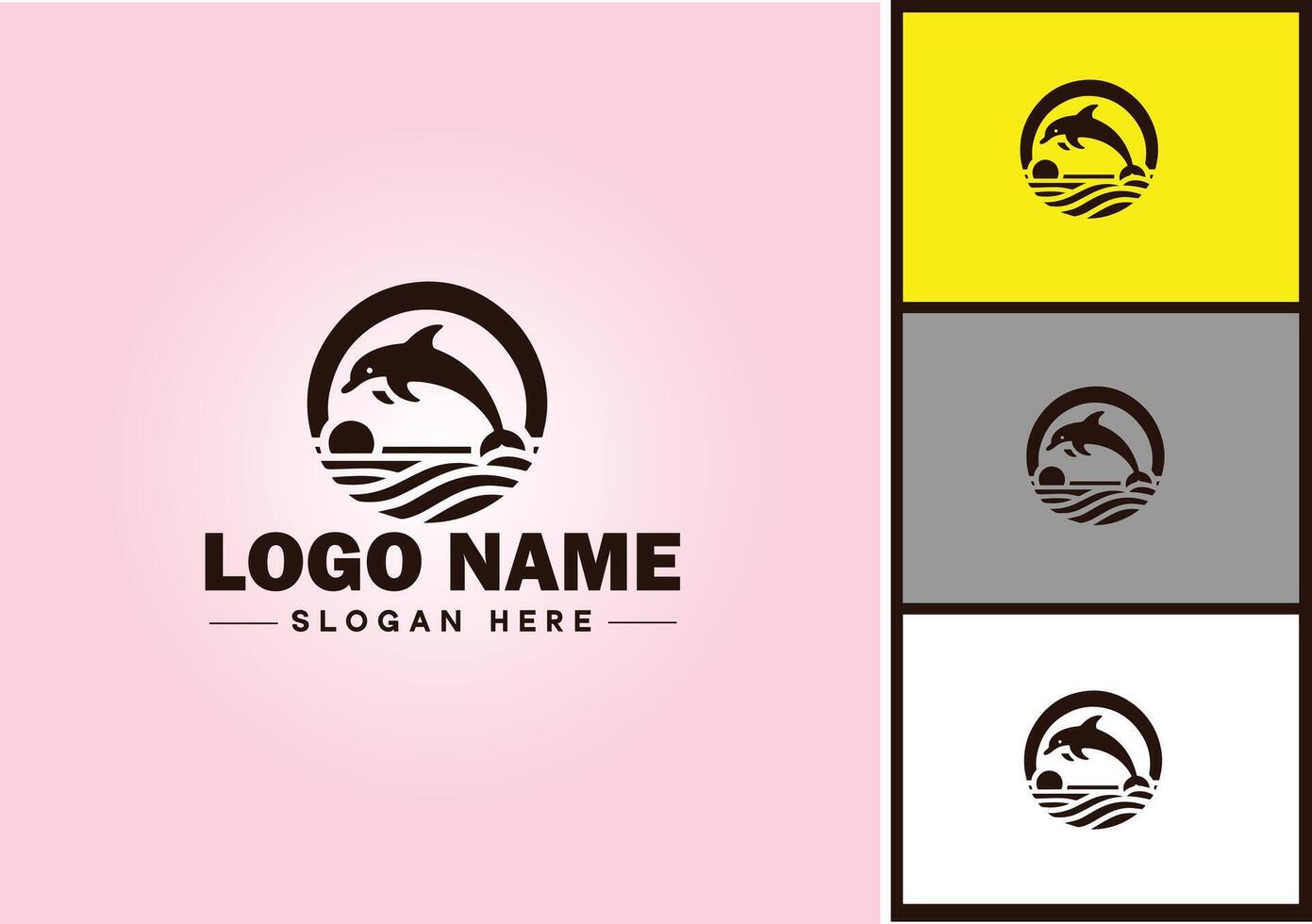 Wal Symbol Logo Vektor Kunst Grafik zum Geschäft Marke Symbol Wal Fisch Ozean Logo Vorlage
