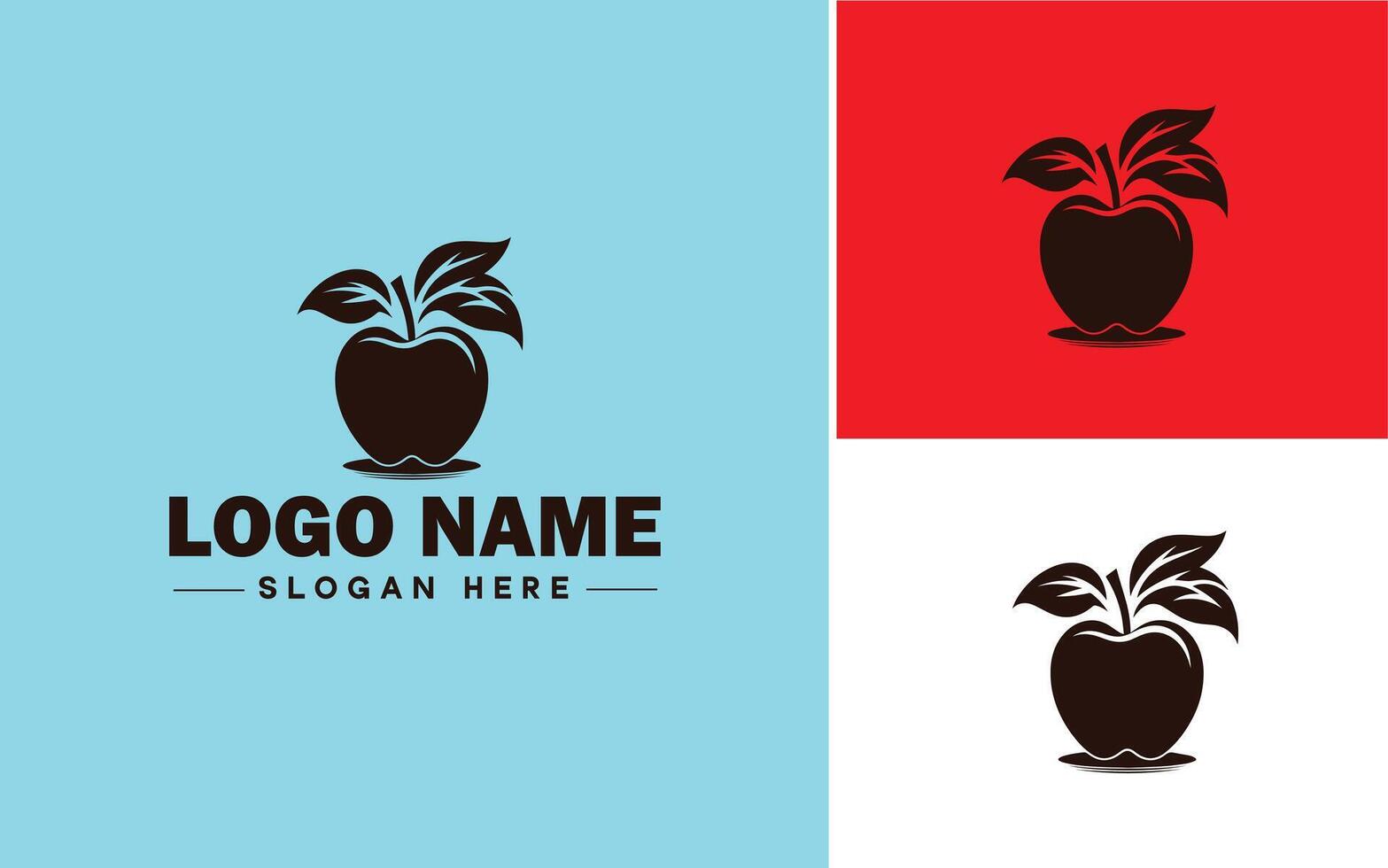 Apfel Symbol Logo Vektor Kunst Grafik zum Geschäft Marke Symbol Apfel Früchte frisch Logo Vorlage