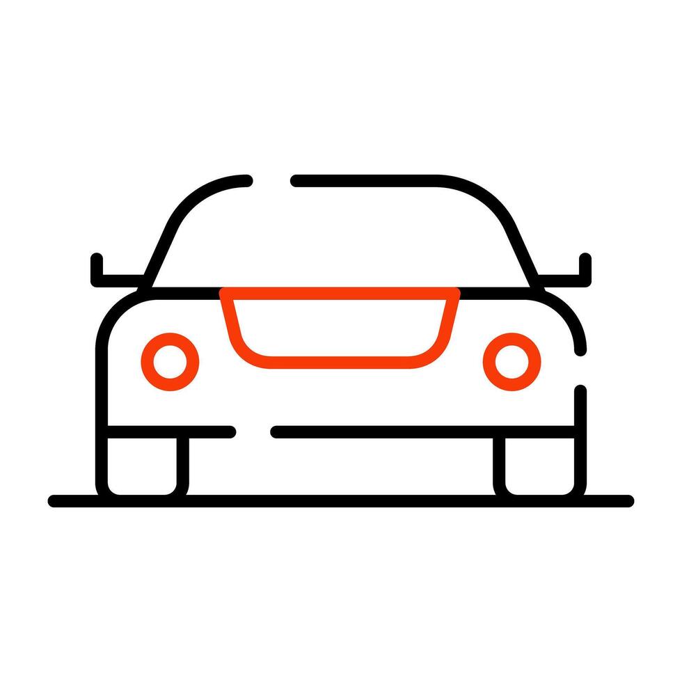 ein Privat Transport Symbol, linear Design von Auto vektor