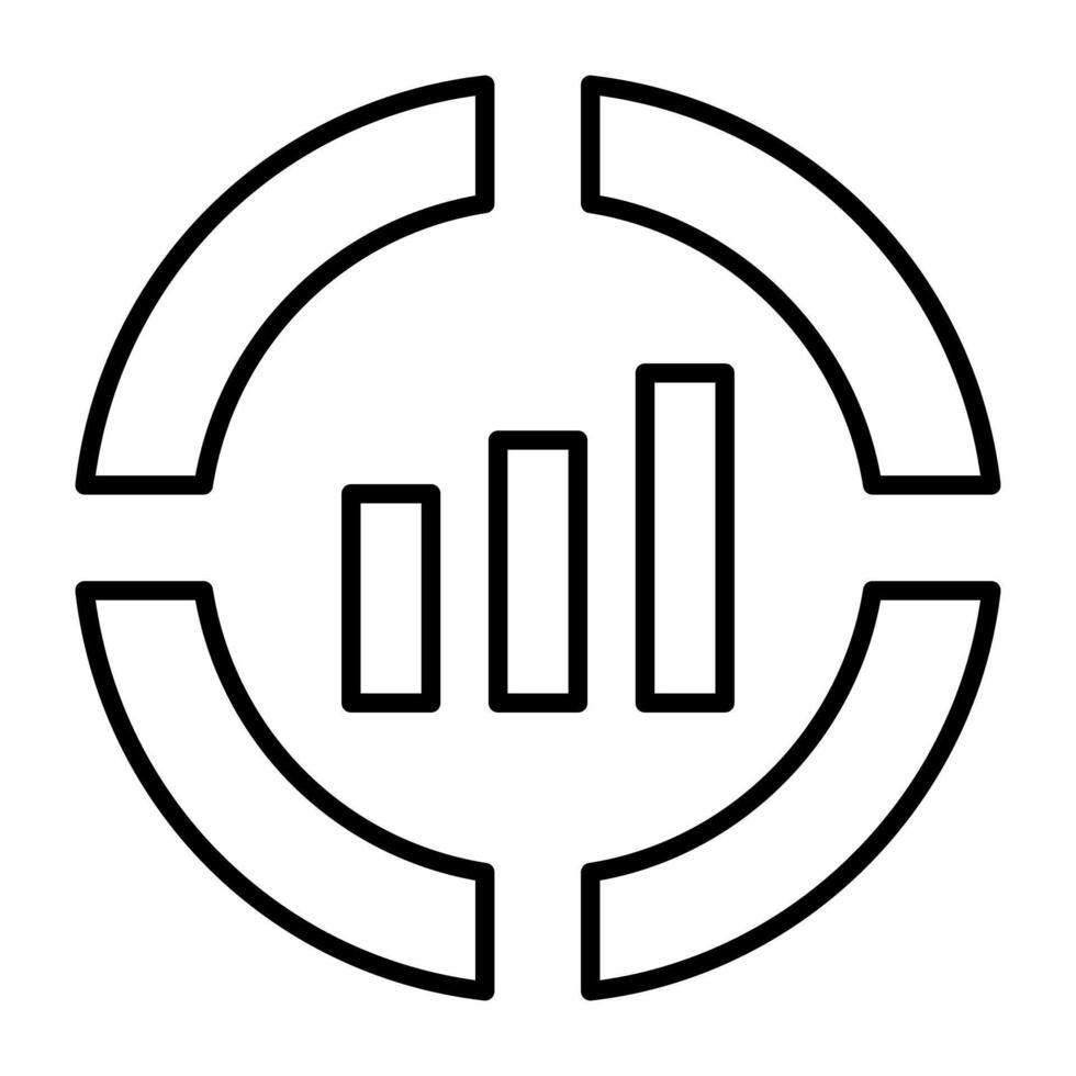 en modern design ikon av paj Diagram med bar Diagram, företag Diagram vektor