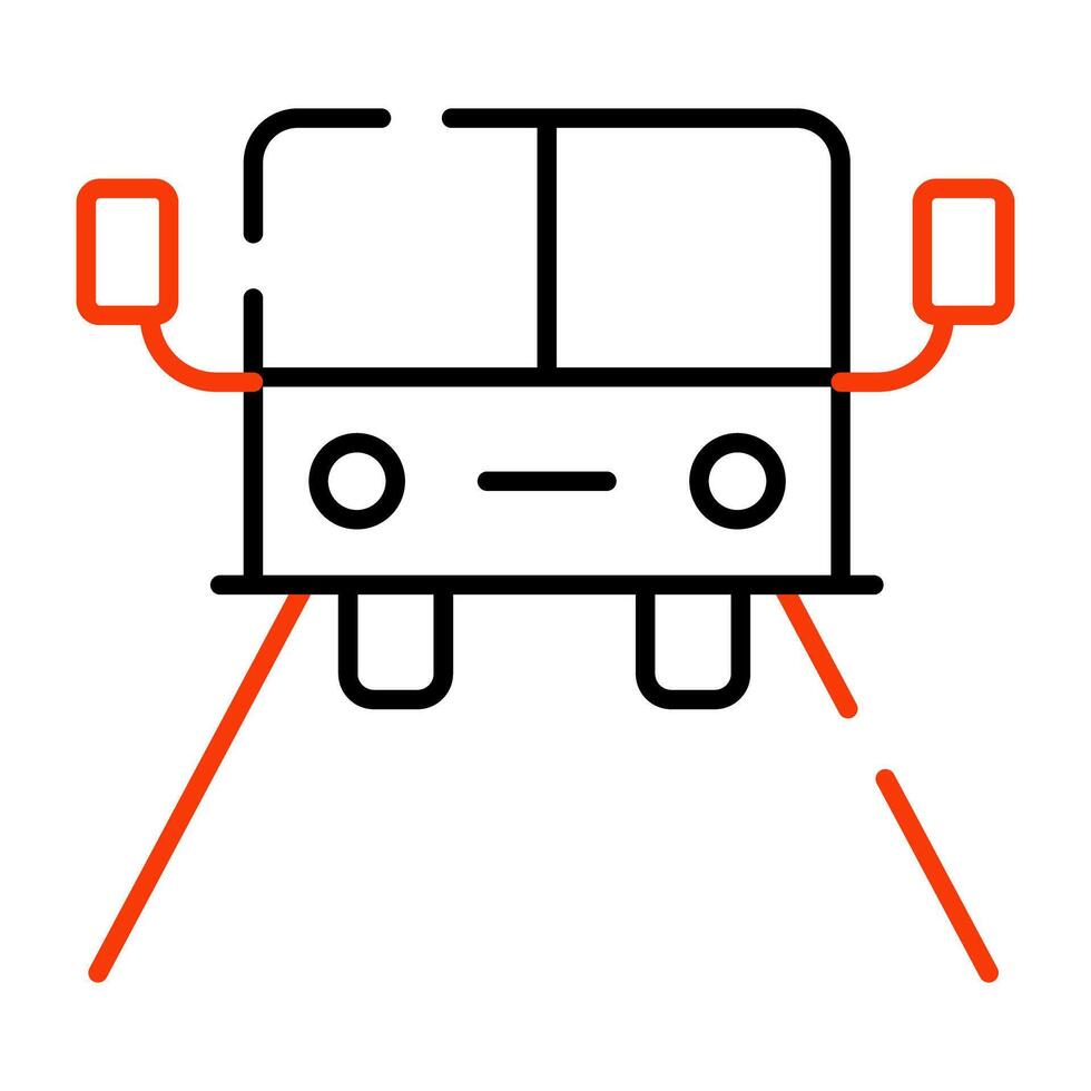 ein Öffentlichkeit Transport Fahrzeug, linear Design Symbol von Bus vektor