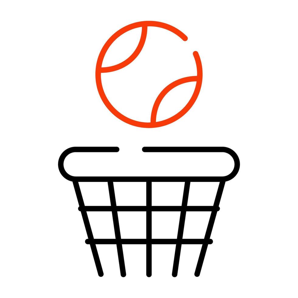 Basketball Spiel Symbol im editierbar Design vektor