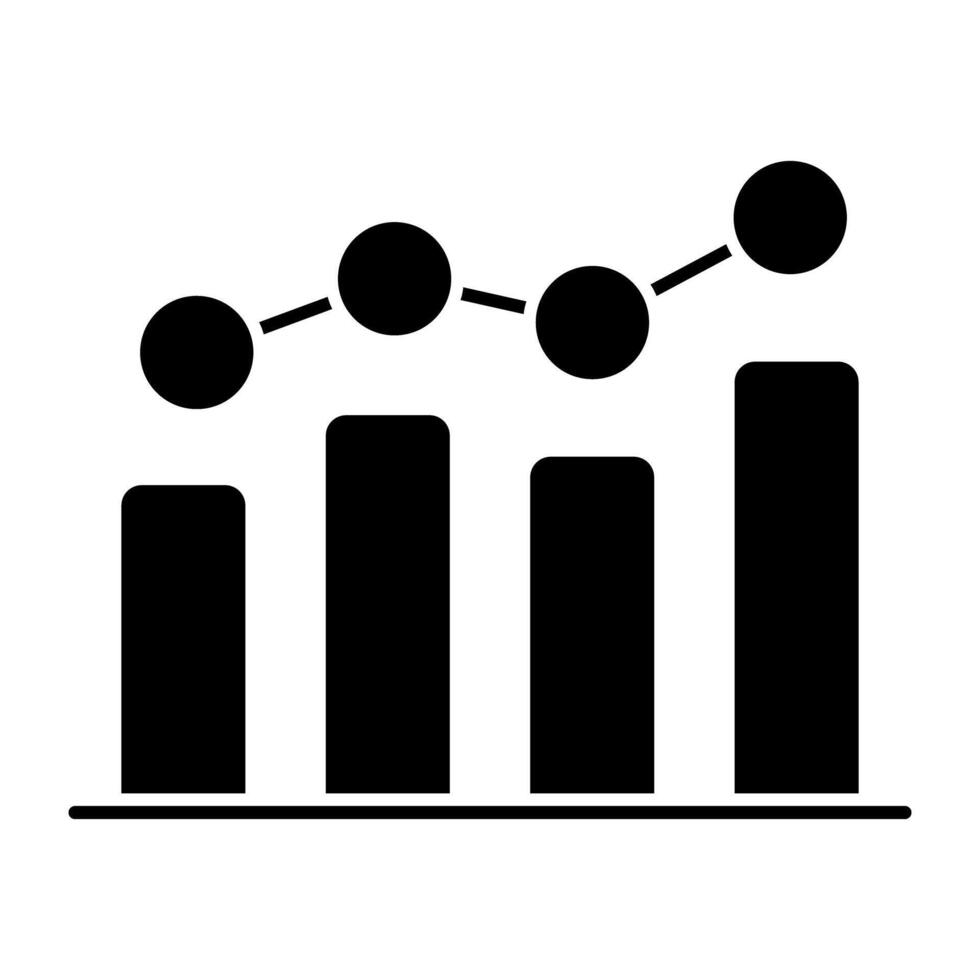 ett redigerbar design ikon av polyline Diagram vektor