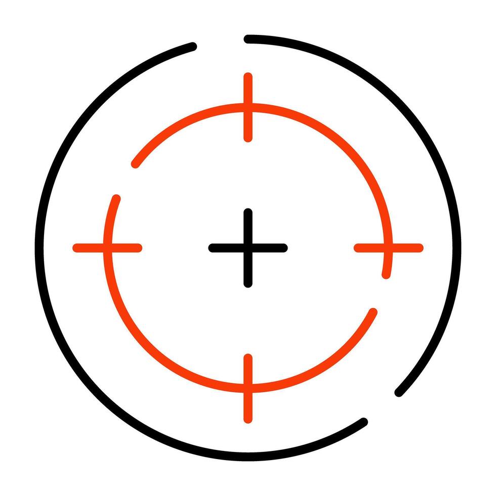 ein perfekt Design Symbol von Fadenkreuz vektor