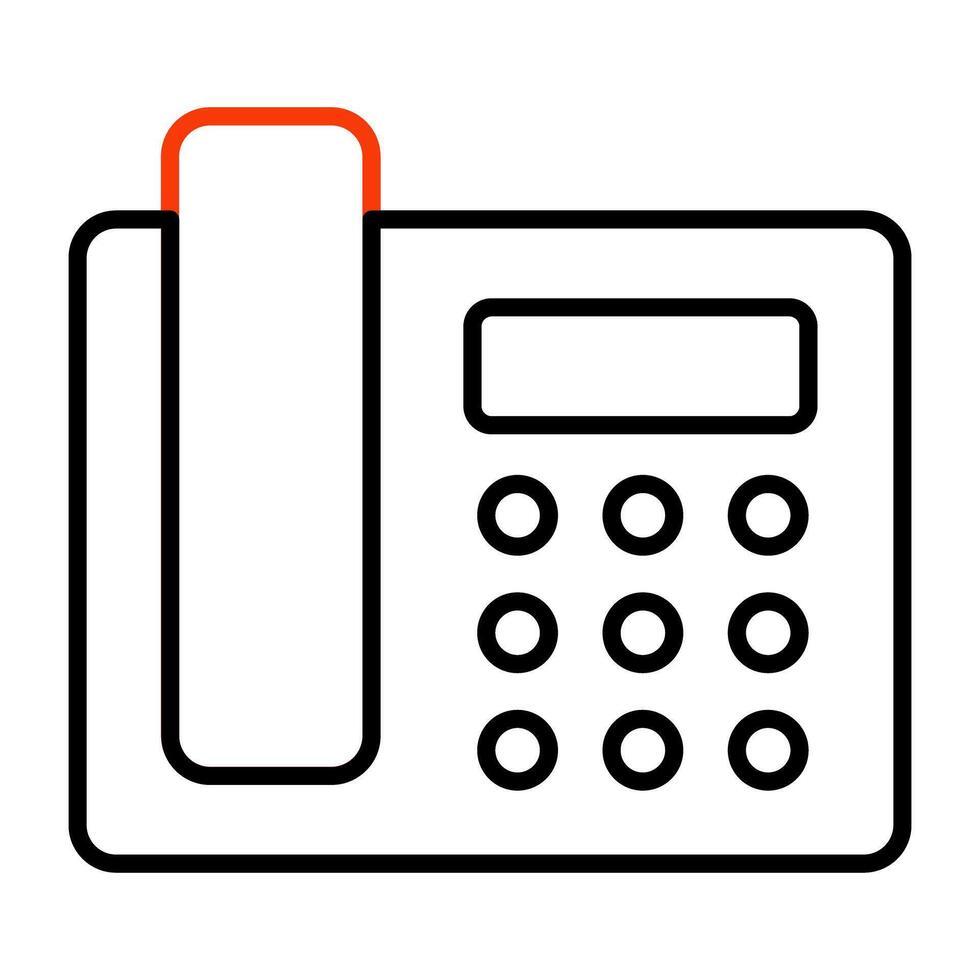 trendig design ikon av fast telefon vektor