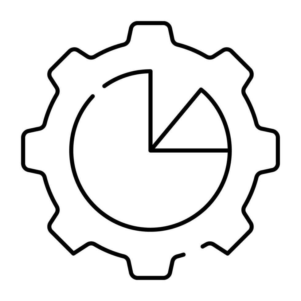 Symbol von Graph Einstellung, Vektor Design von Kuchen Diagramm Innerhalb Ausrüstung