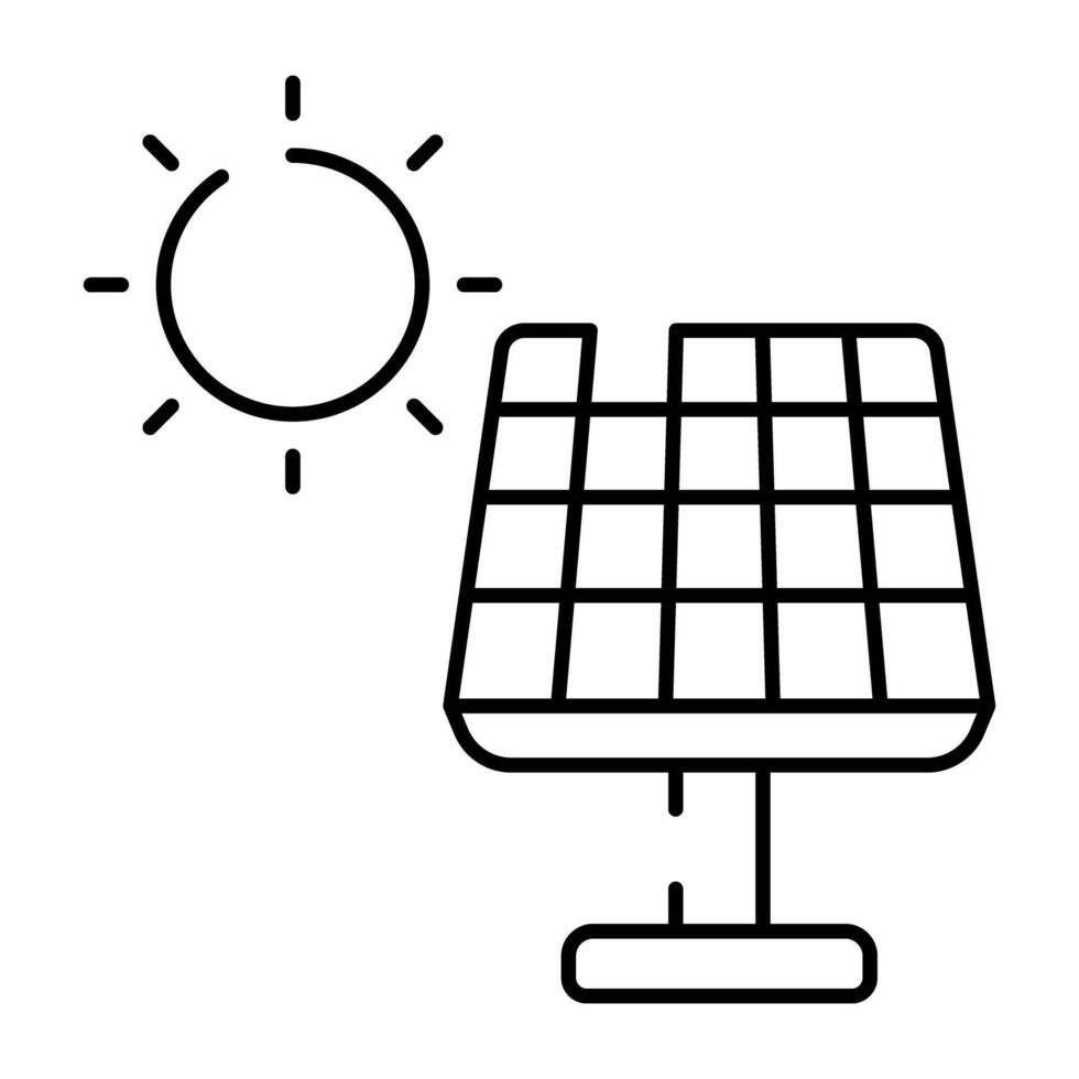 ein Sonne Energie Lager Reservoir Symbol, Vektor Design von Solar- Panel