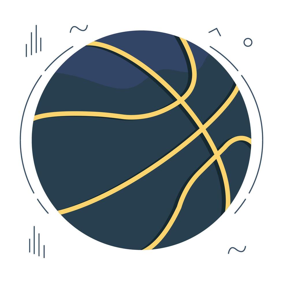 ein einzigartig Design Symbol von Basketball vektor