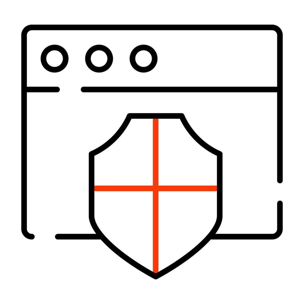 ein editierbar Design Symbol von Netz Sicherheit vektor