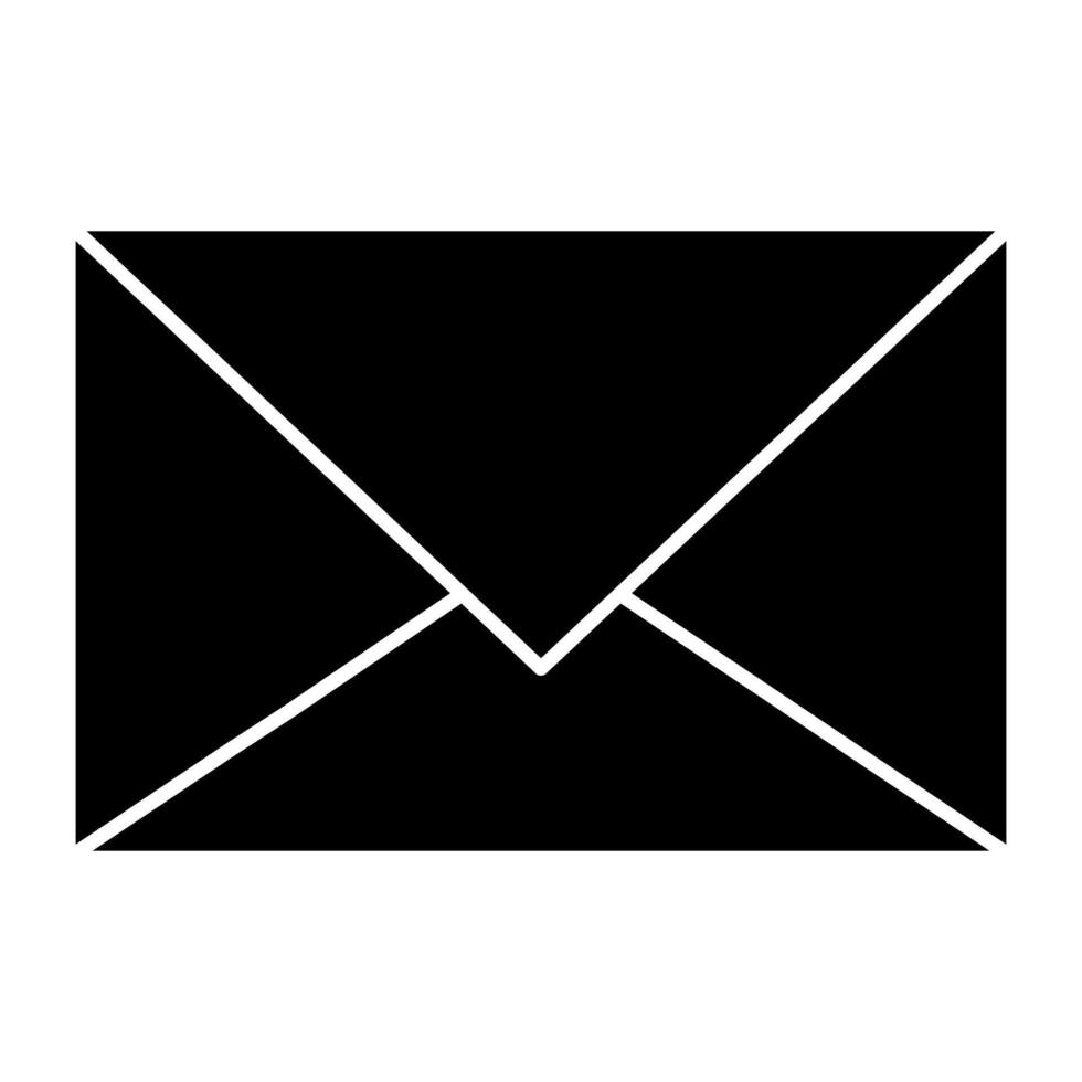 ein solide Design Symbol von Mail vektor