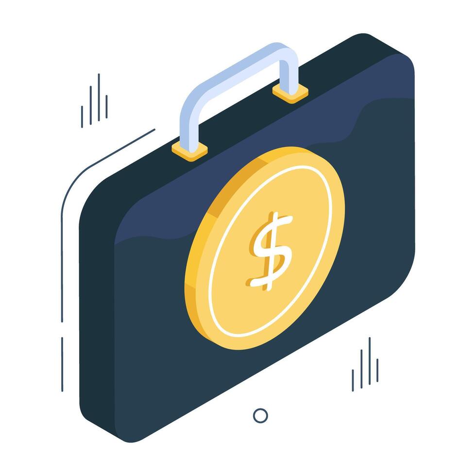 trendig design ikon av pengar portfölj vektor