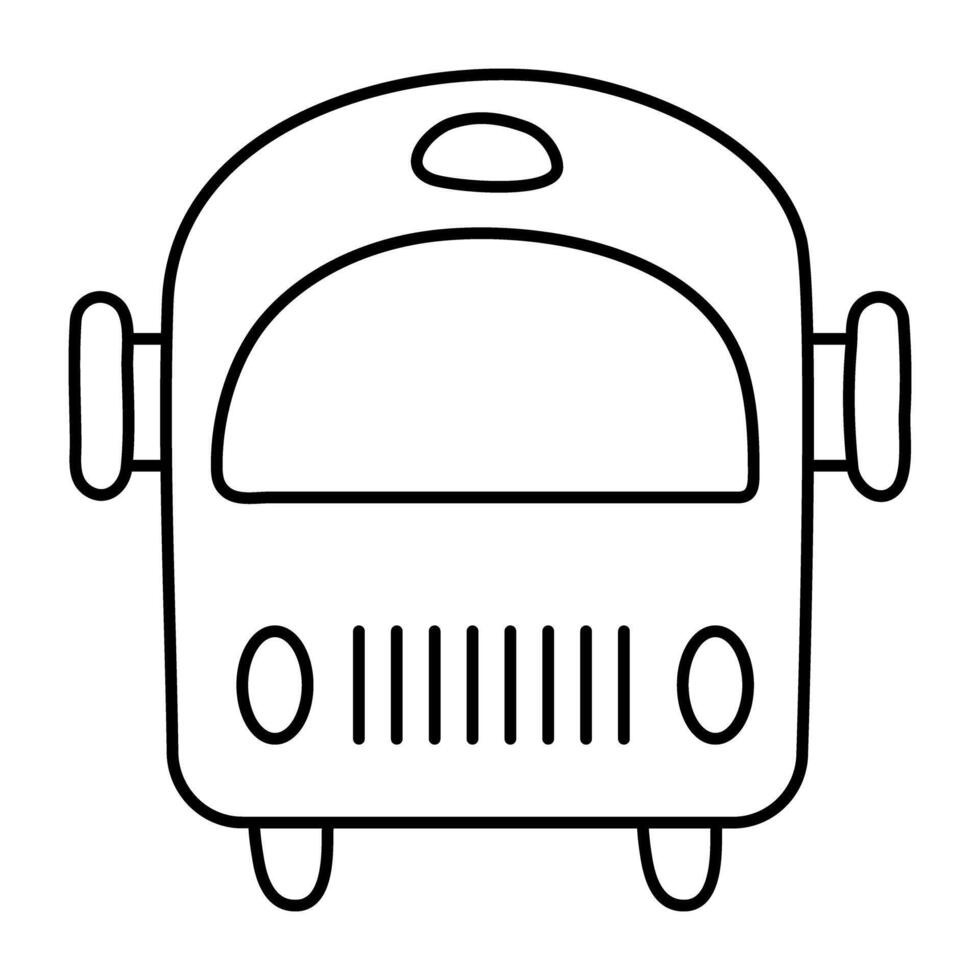 ein linear Design Symbol von Schule Bus vektor