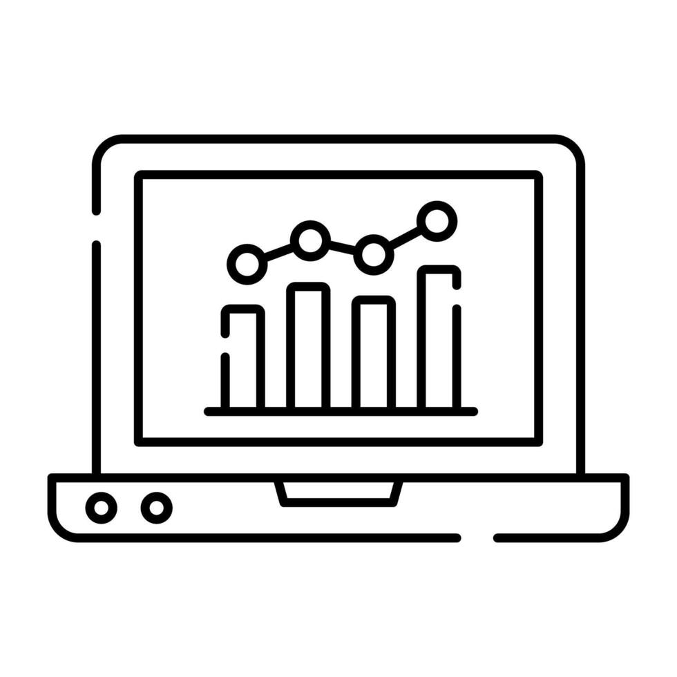 ein editierbar Design Symbol von online Statistiken vektor