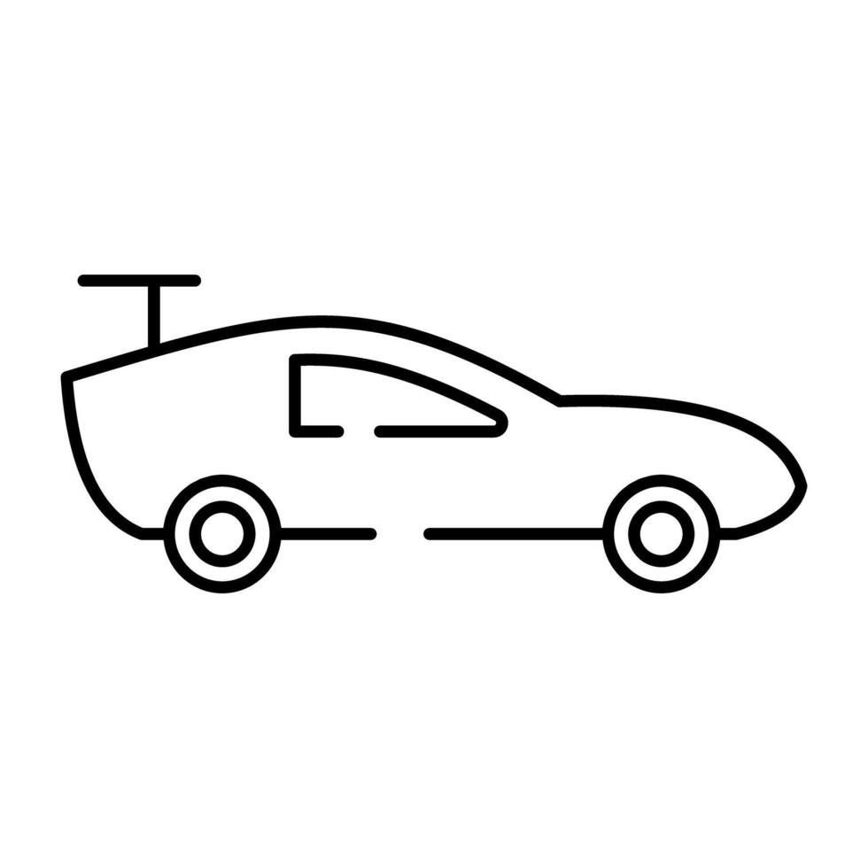 ein Privat Transport Symbol, linear Design von modern Auto vektor