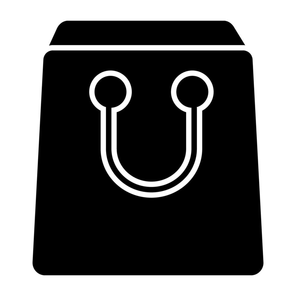 ein editierbar Design Symbol von Einkaufen Tasche vektor