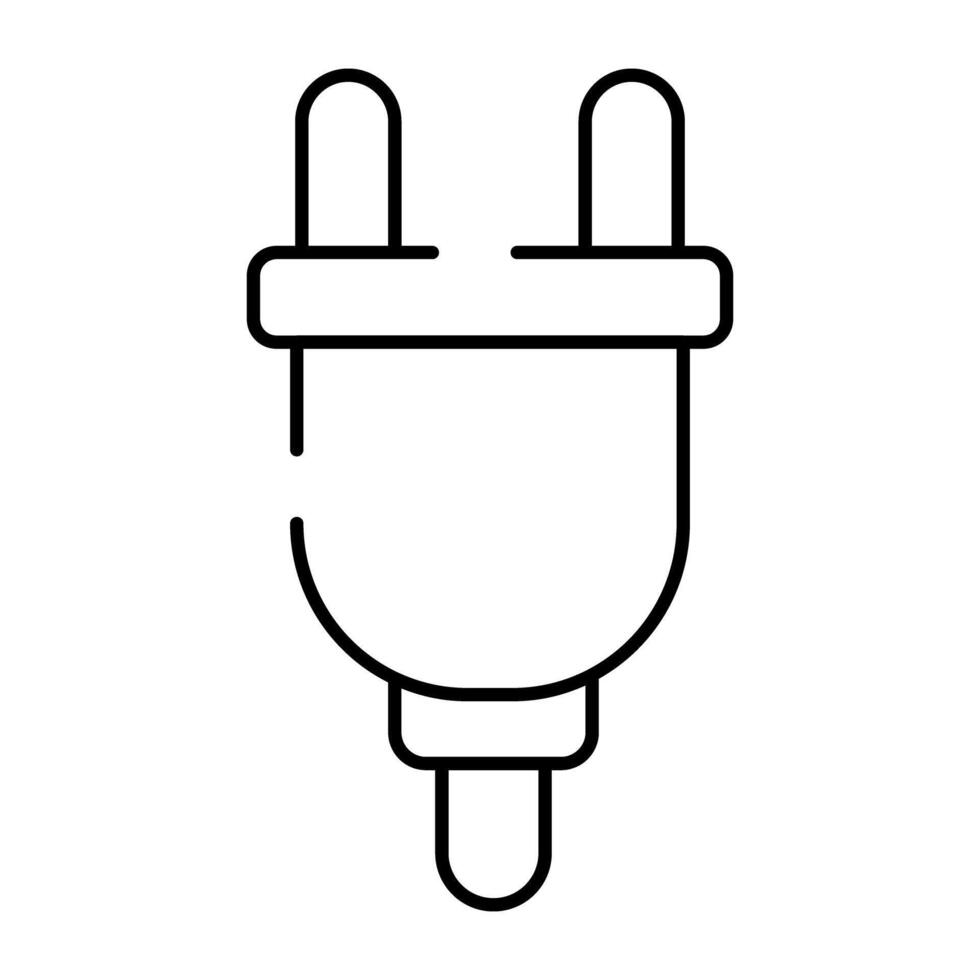 ein linear Design Symbol von elektrisch Stecker vektor