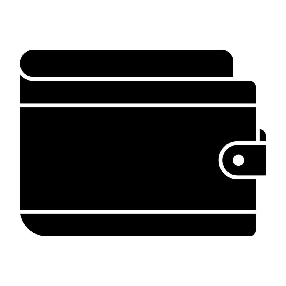 ein Billfold-Accessoire-Symbol, Vektordesign der Brieftasche vektor