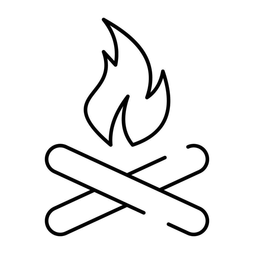 ein Symbol Design von Lagerfeuer vektor