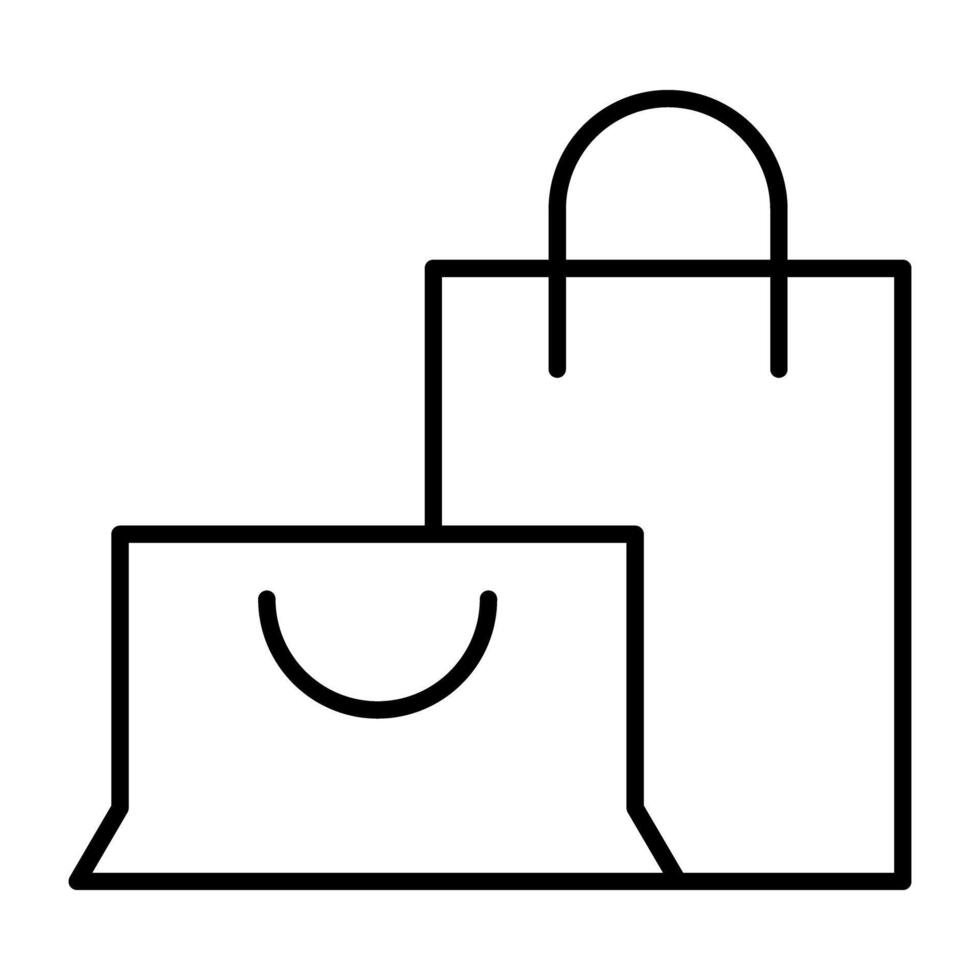 ein Prämie herunterladen Symbol von Einkaufen Taschen vektor