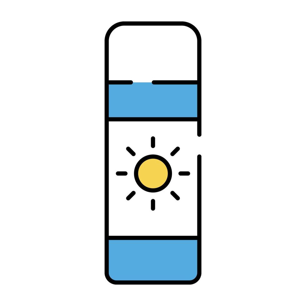 Sol på flaska betecknar begrepp av solbränna grädde vektor