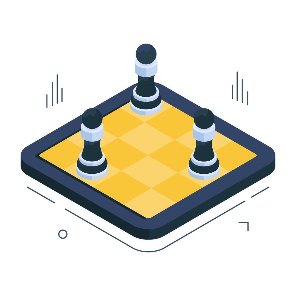 kreativ design ikon av schackbräde vektor