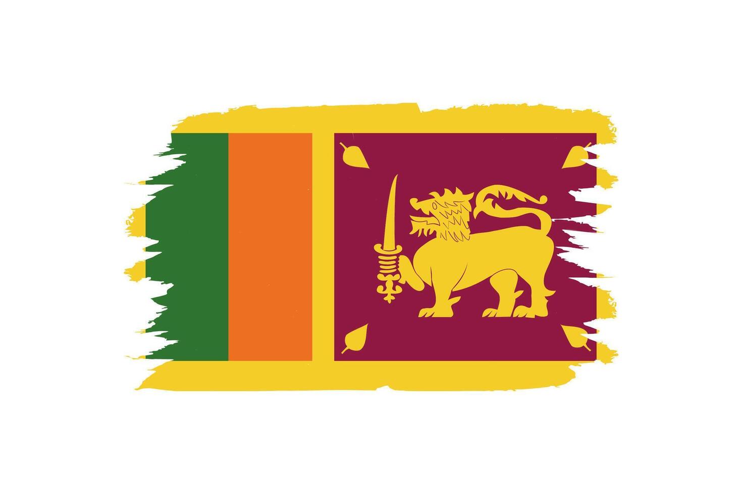 Flagge von sri Lanka Vektor Illustration