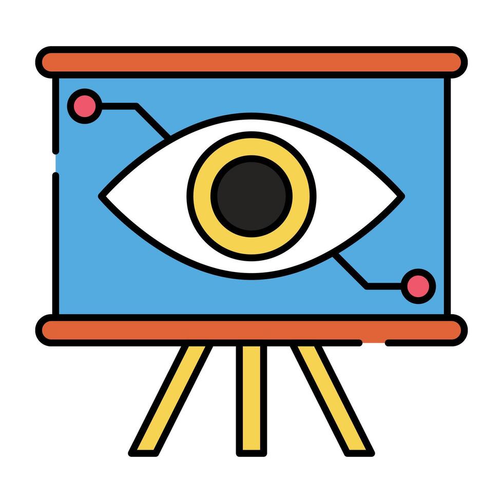 en platt design ikon av övervakning vektor