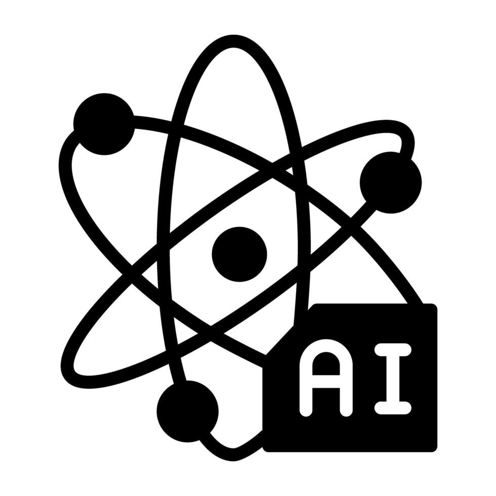 modern design ikon av atom vektor