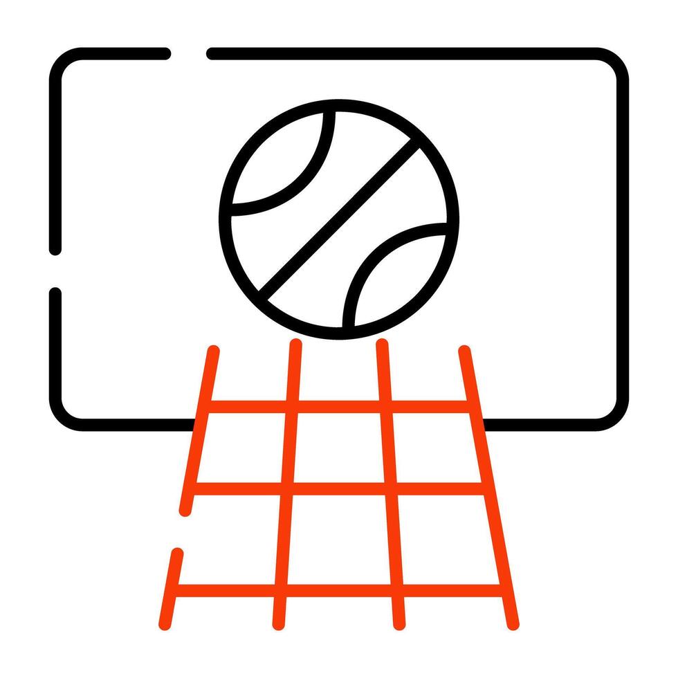 trendig design ikon av basketboll spel vektor