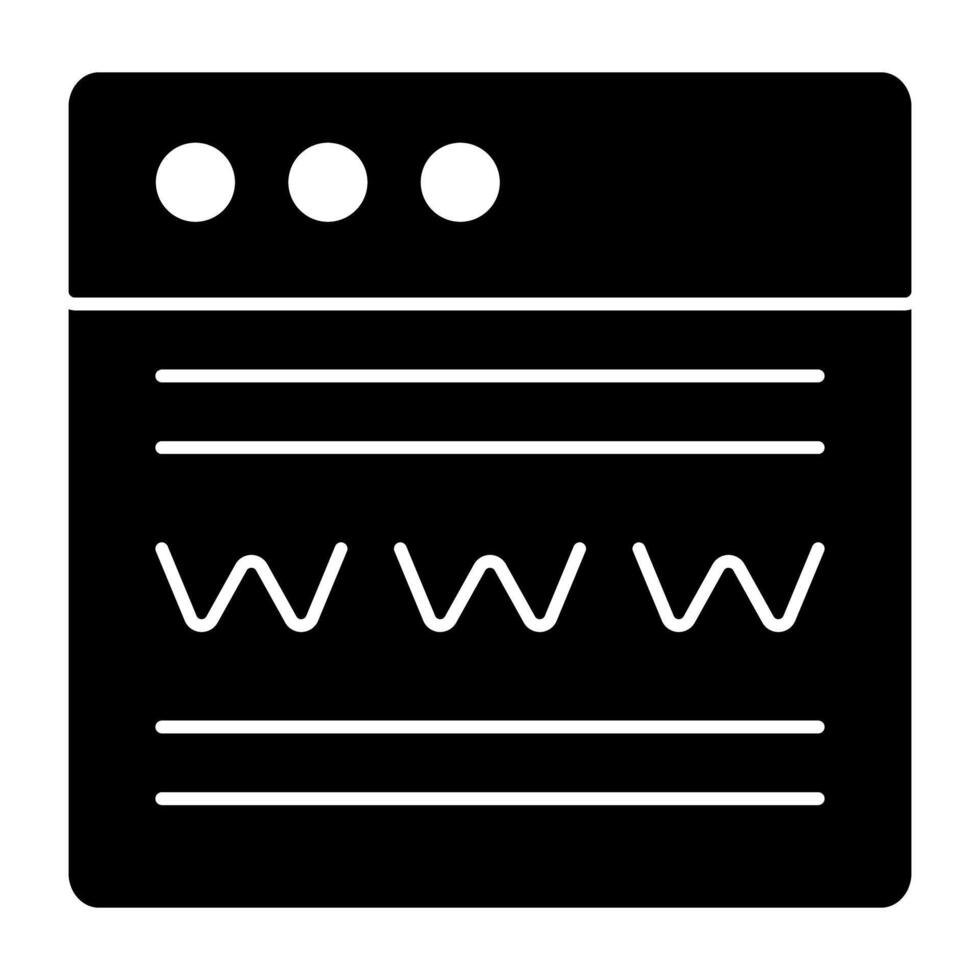 ein perfekt Design Symbol von www, Welt breit Netz vektor