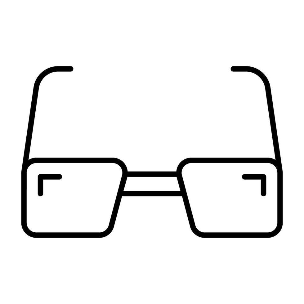 modern Brillen Zubehörteil, linear Design von Brille vektor