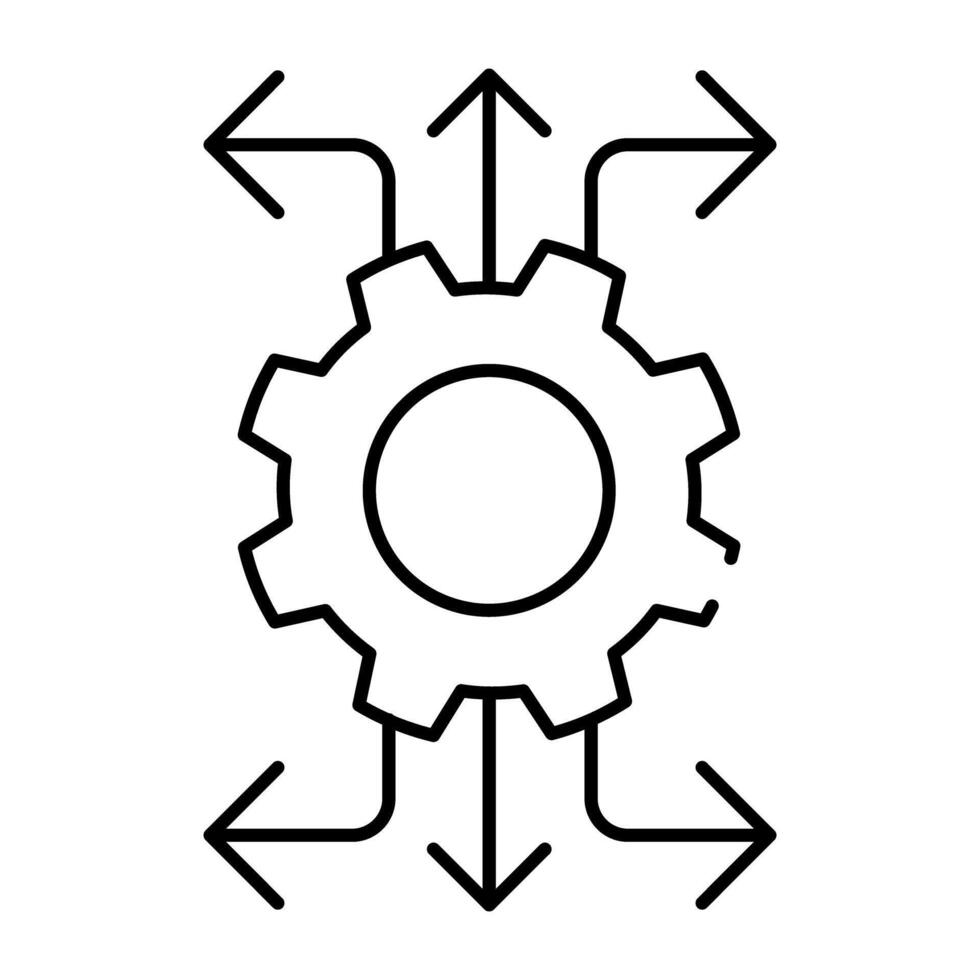 Ausrüstung mit Pfeile, linear Design von Netzwerk einstellen vektor