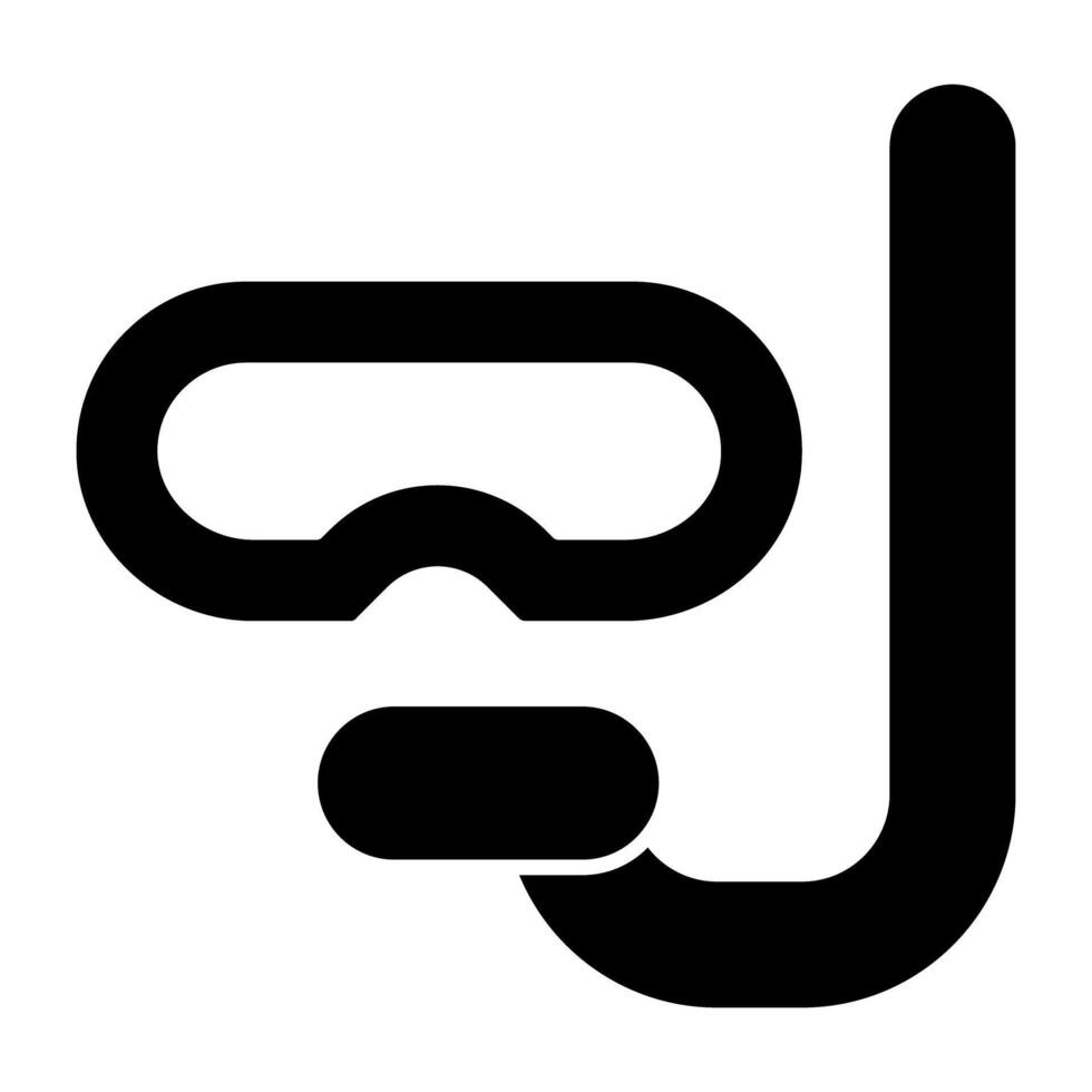 en unik design ikon av snorkling mask vektor