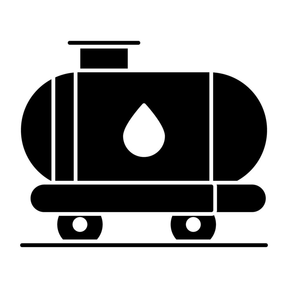 ett redigerbar design ikon av olja tankfartyg vektor