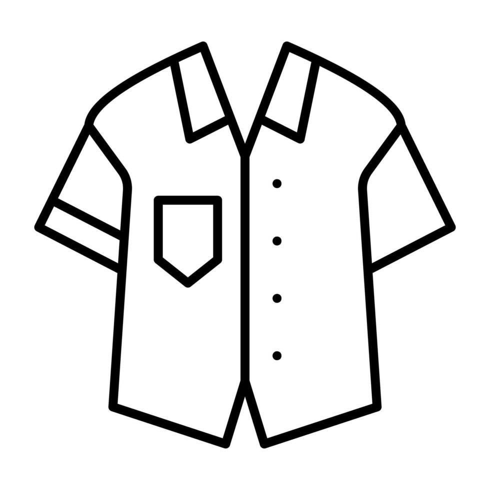 ein linear Design Symbol von Shirt, Herrenbekleidung vektor