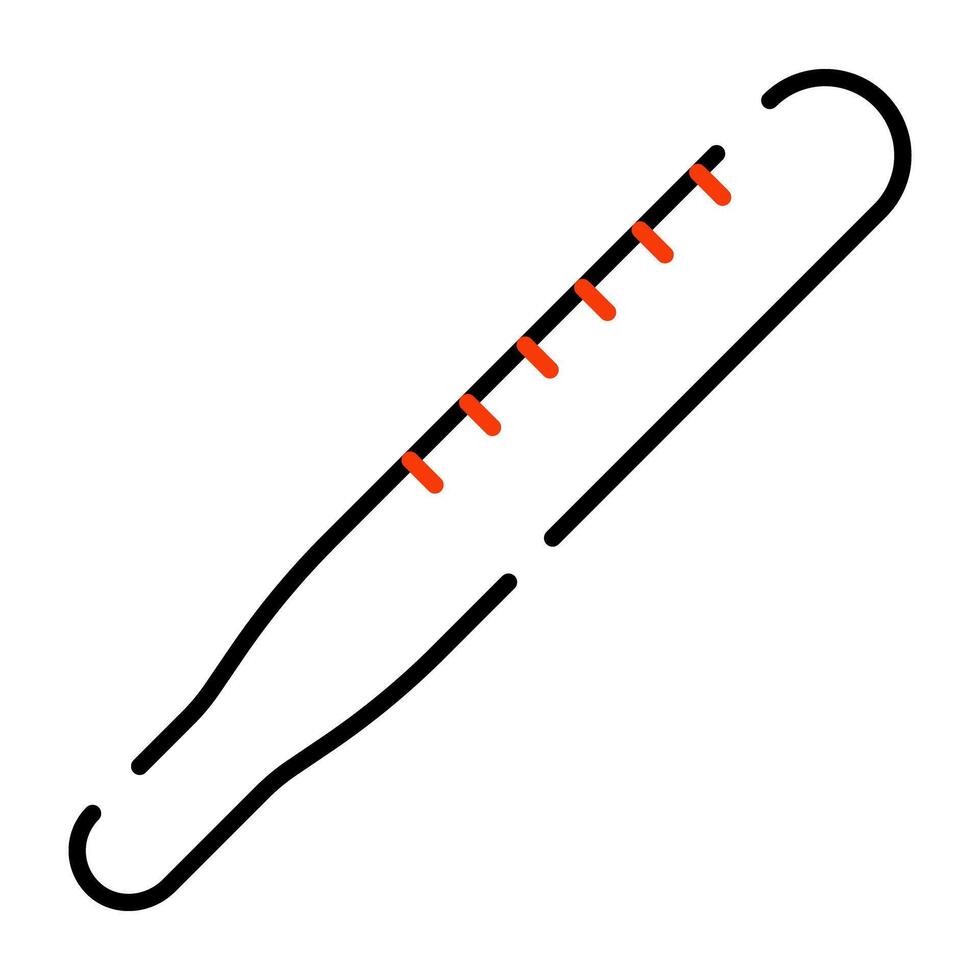 ein Temperatur Spur Symbol, Gliederung Design von Thermometer vektor