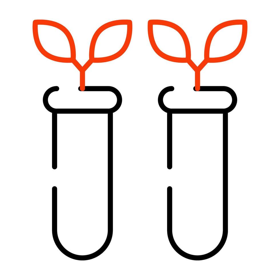 ett redigerbar design ikon av botanik experimentera vektor