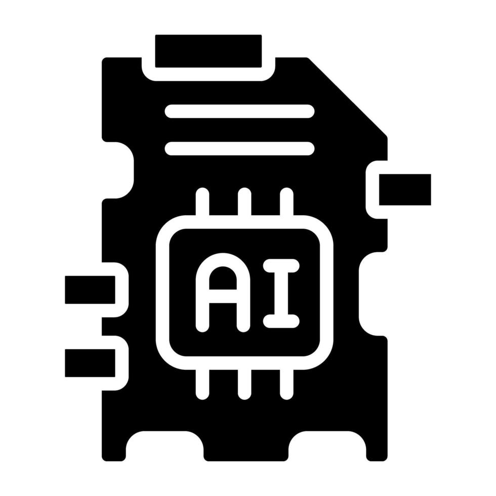 ett fast design ikon av minne kort vektor