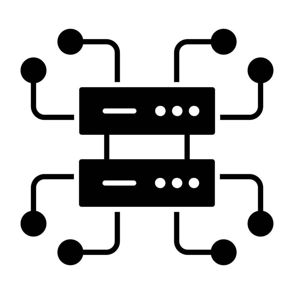 modern Design Symbol von Server Verbindungen vektor