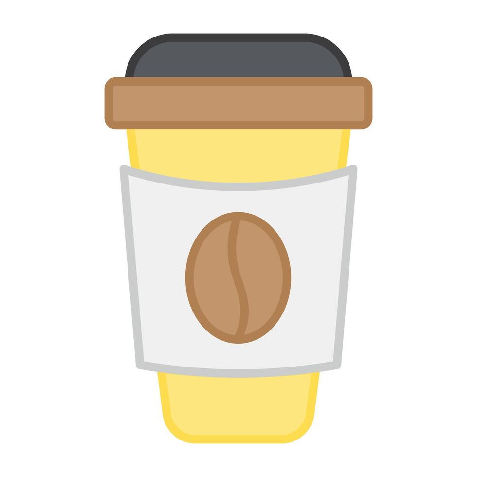 ein Symbol Design von Kaffee Tasse, editierbar Vektor