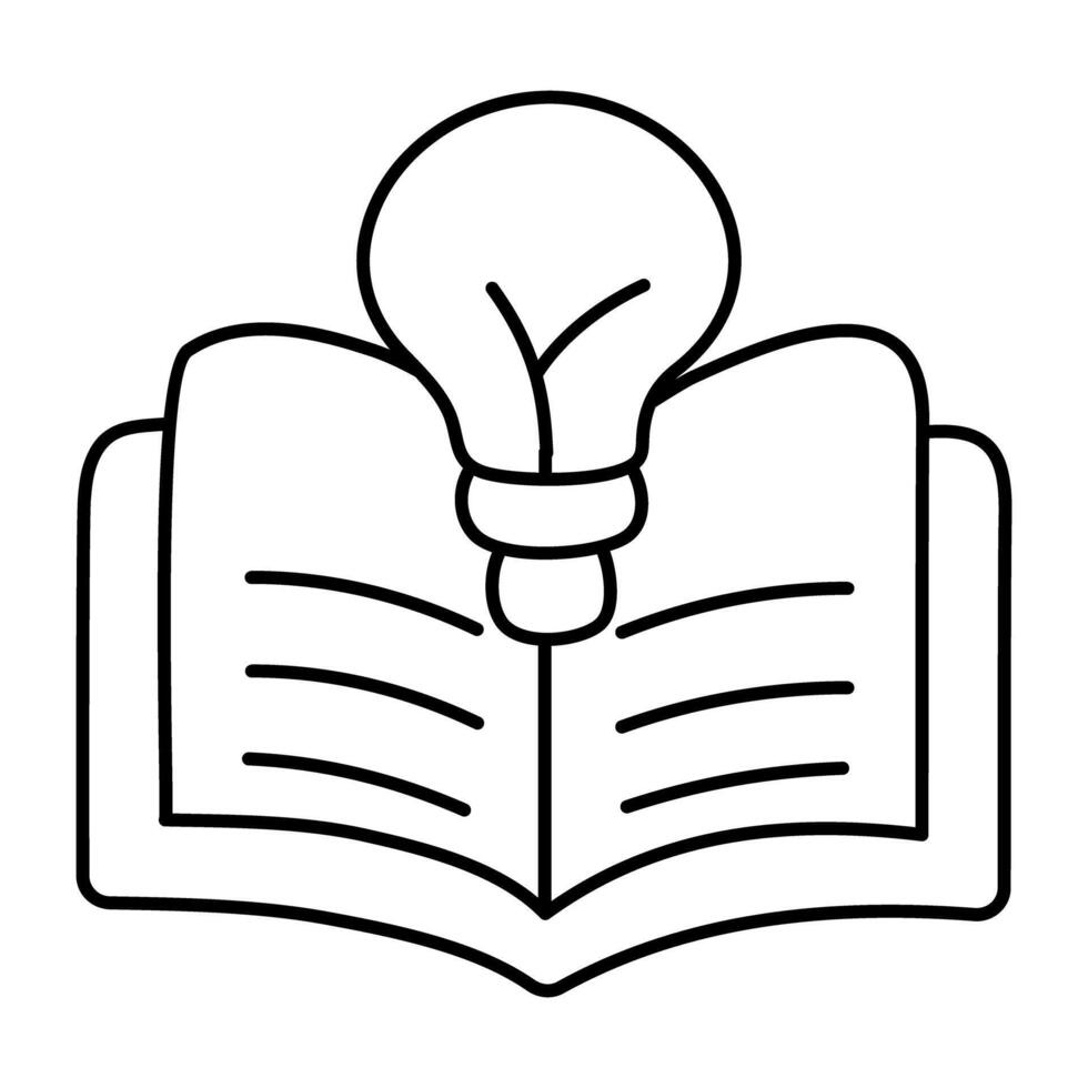 ett ikon design av kreativ bok vektor